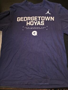 Jordan Georgetown Hoyas Womens Basketball Navy Blue Short Sleeve Tee